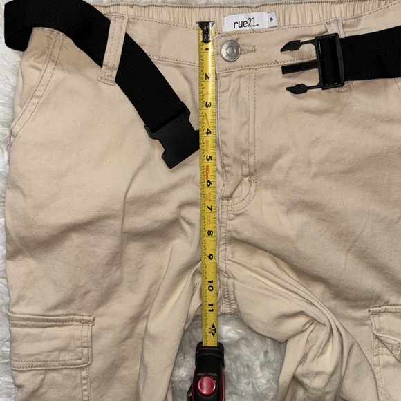 Rue21 Boyfriend Cargo Jogger Style Cozy Belted Pant, Size S - Picture 8 of 14